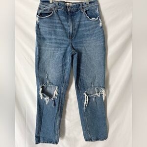 Abercrombie & Fitch Curve Love 90s Straight Ultra High Rise Jeans